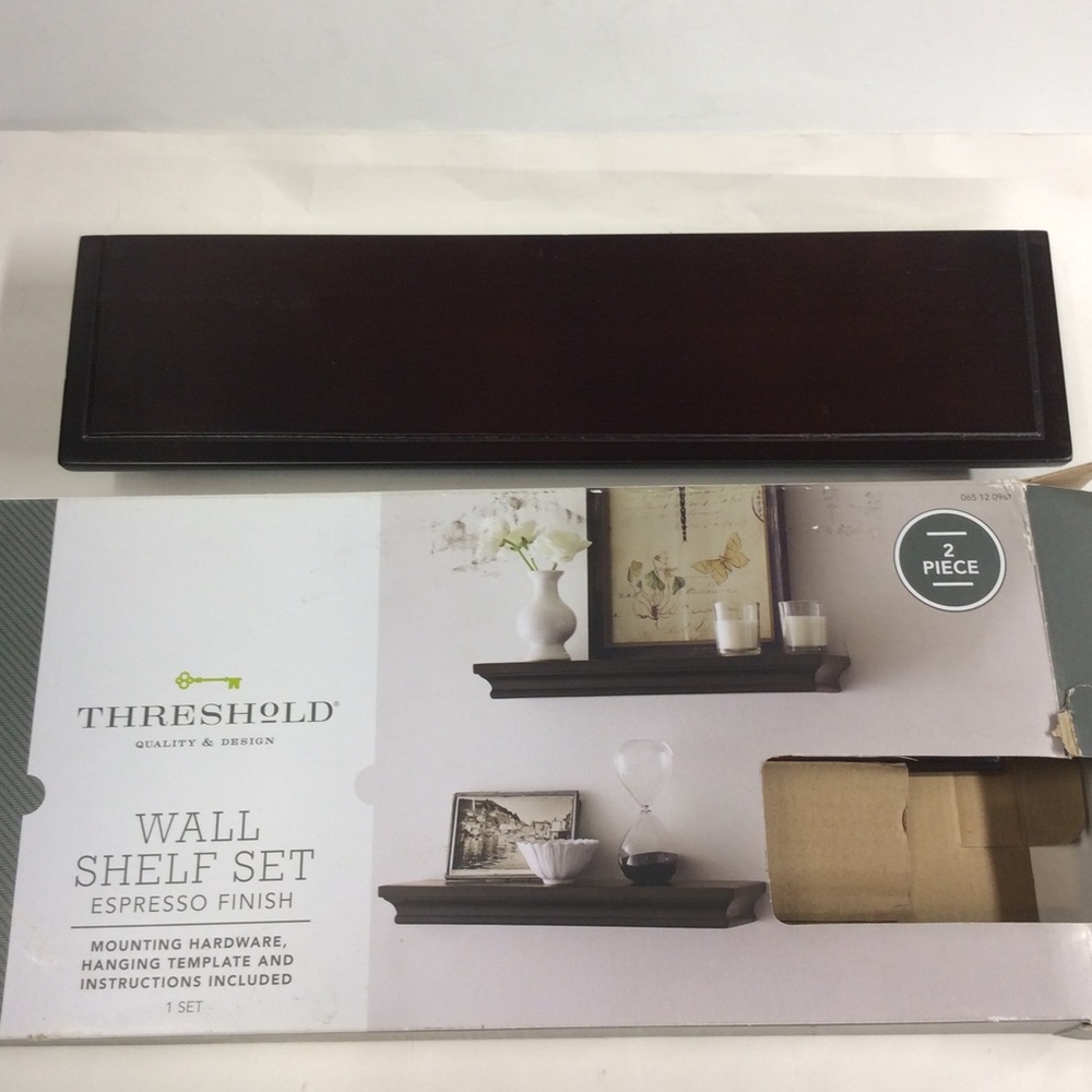 Threshold Set of 2 Shelves Espresso finish